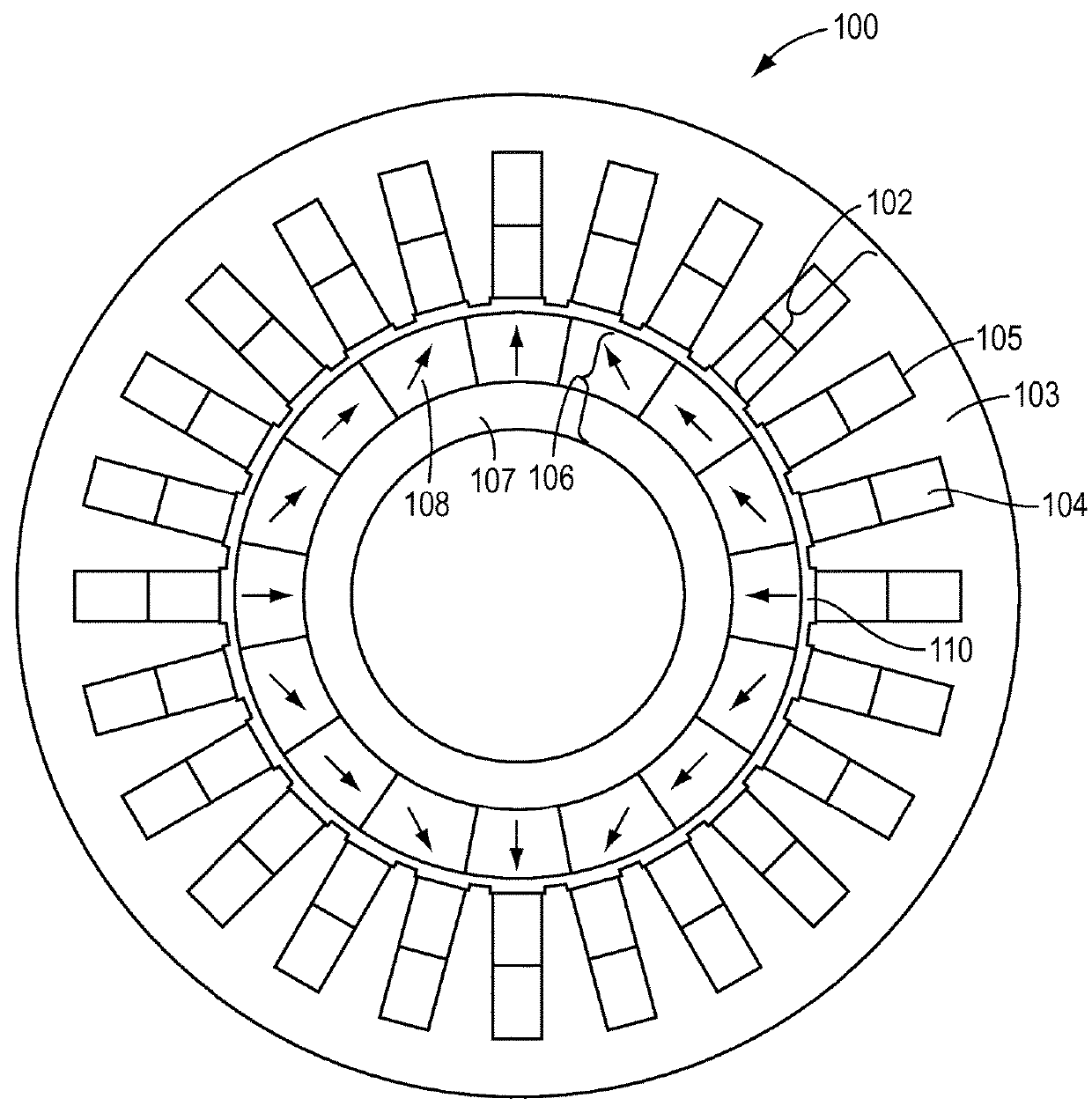 Magnetic drive devices, and related systems and methods