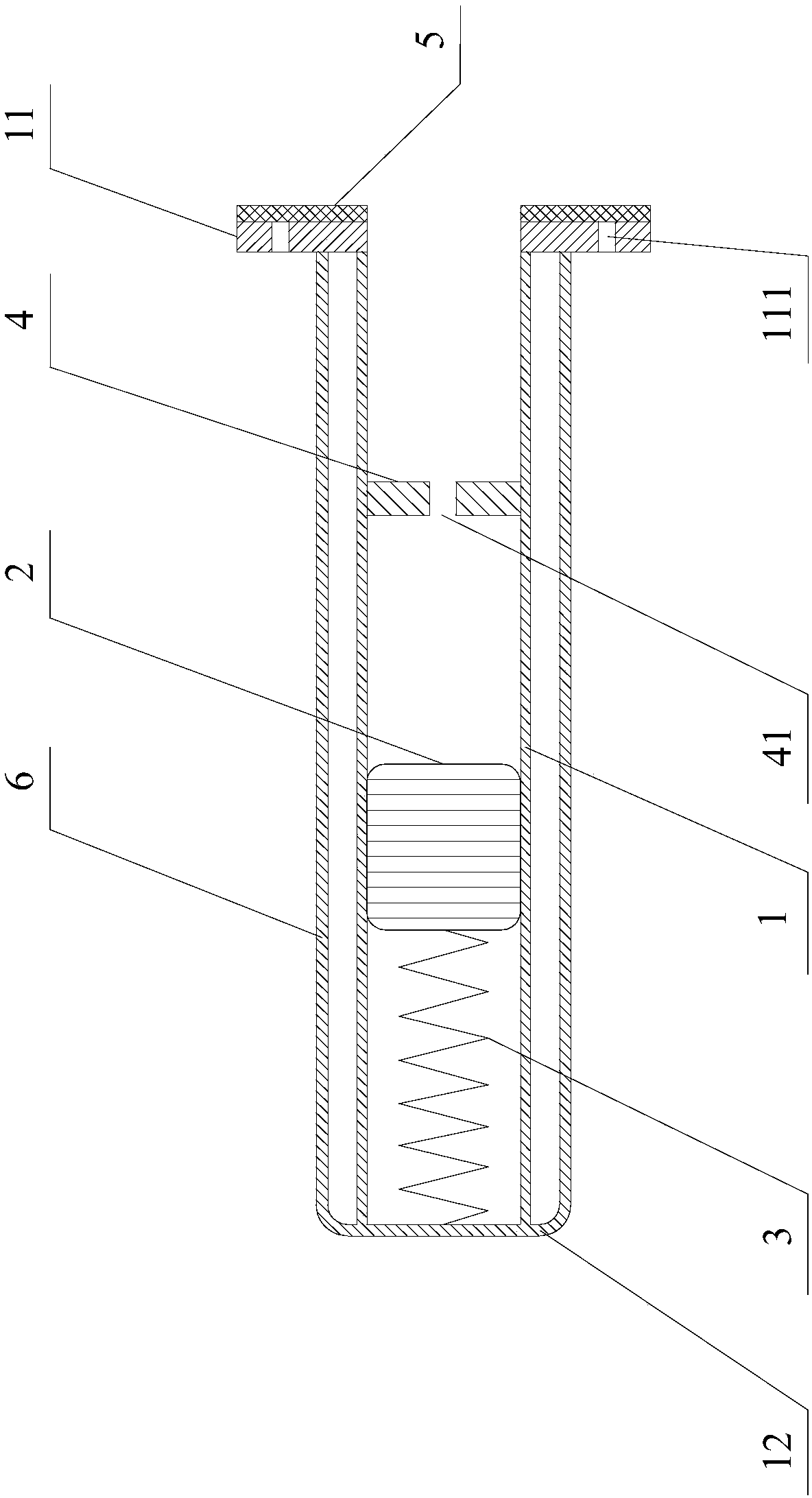 Damping device for liquid storing tank