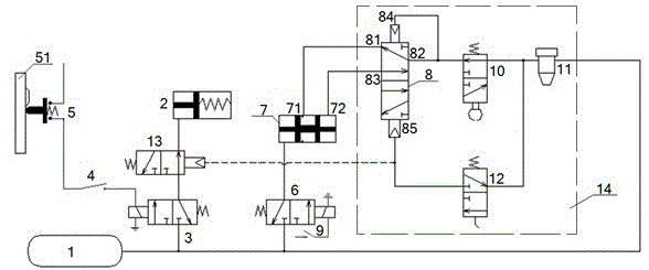 Single-H operated power takeoff electrical control system capable of carrying out traveling power take-off and use method of electrical control system