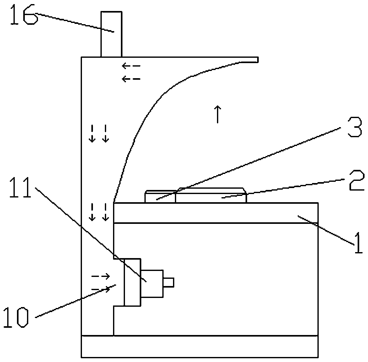 Self-absorbing, self-burning and self-exhausting lampblack stove