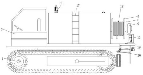 Crawler marching type large-flow drainage emergency vehicle