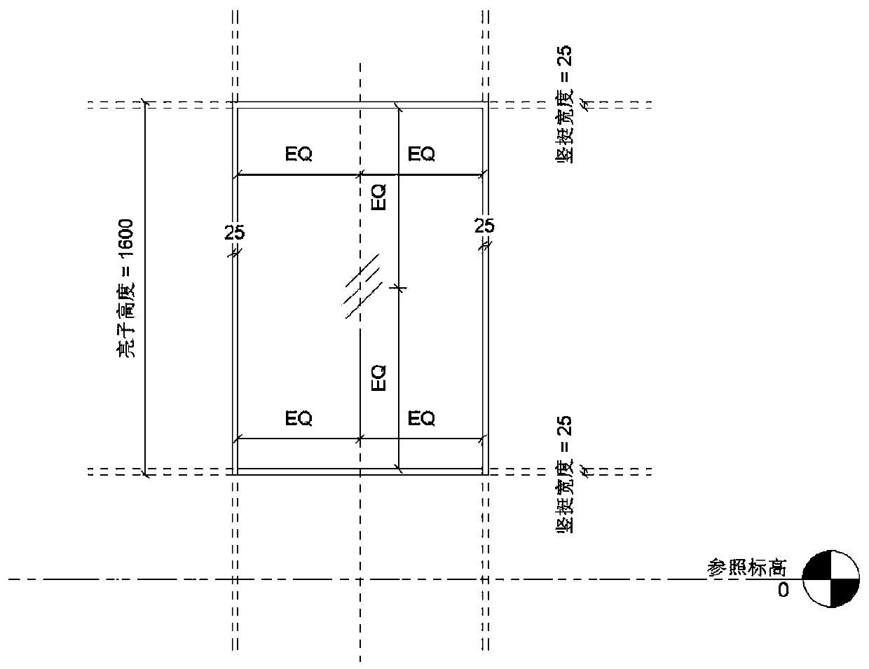 Construction method of REVIT parameterized variable combination window group