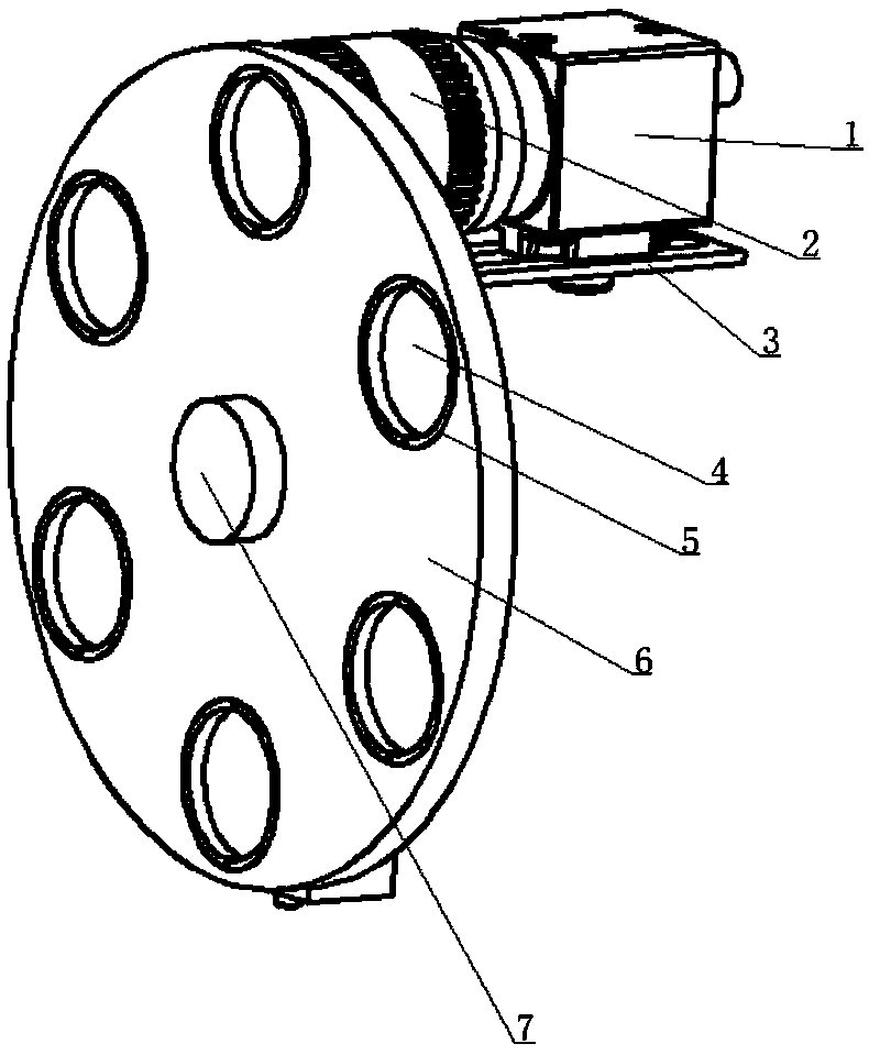 Crop multi-spectral image collection device for agricultural robot