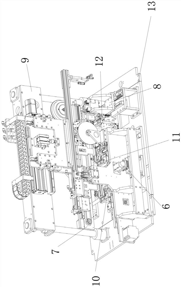 Power supply middle frame shell automatic attaching and stripping double-faced adhesive tape equipment and working method thereof