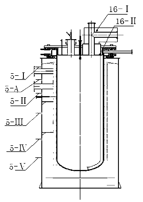 15-ton inverted-U-shaped combination device and production process for producing sponge titanium