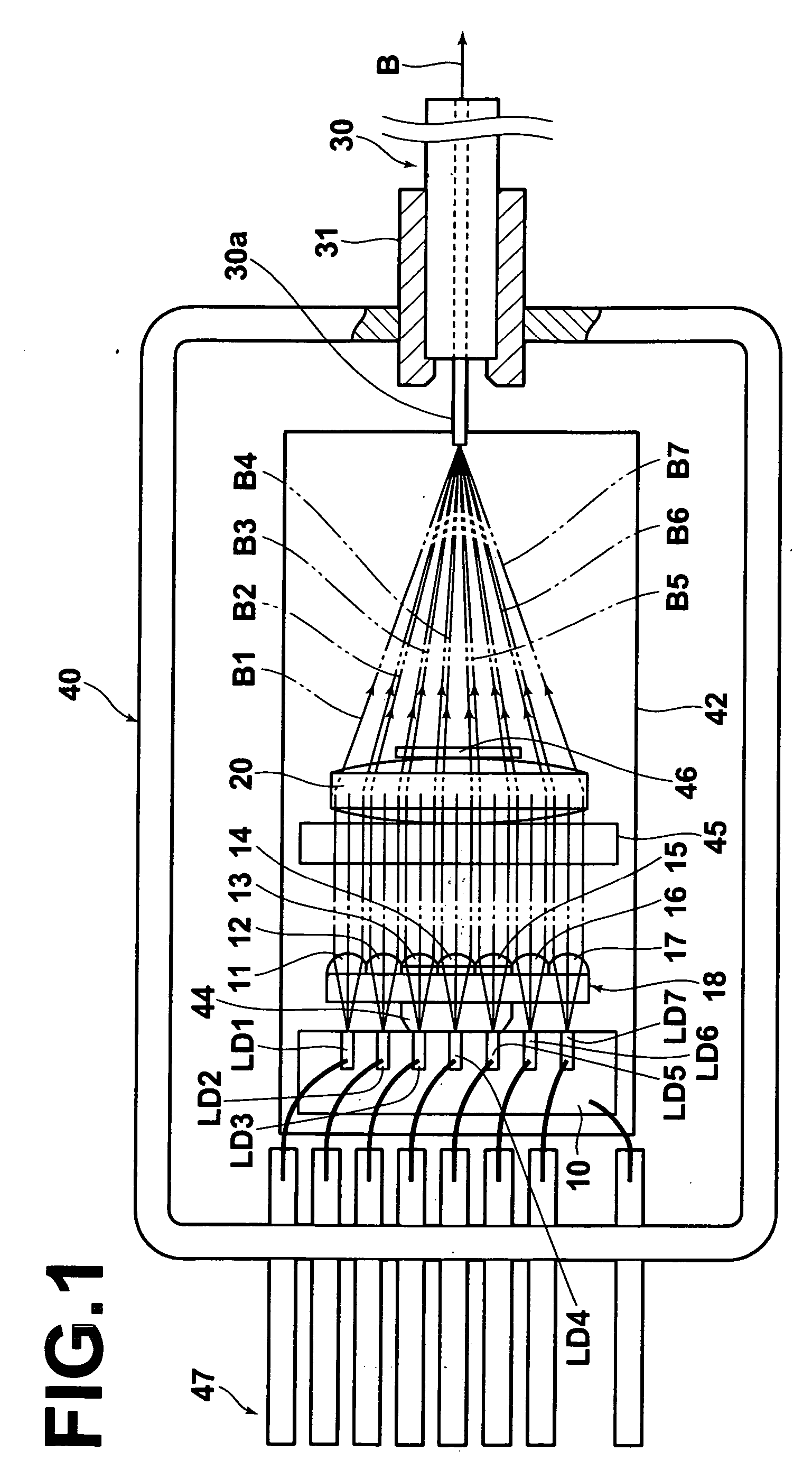 Lens holder and laser array unit using the same