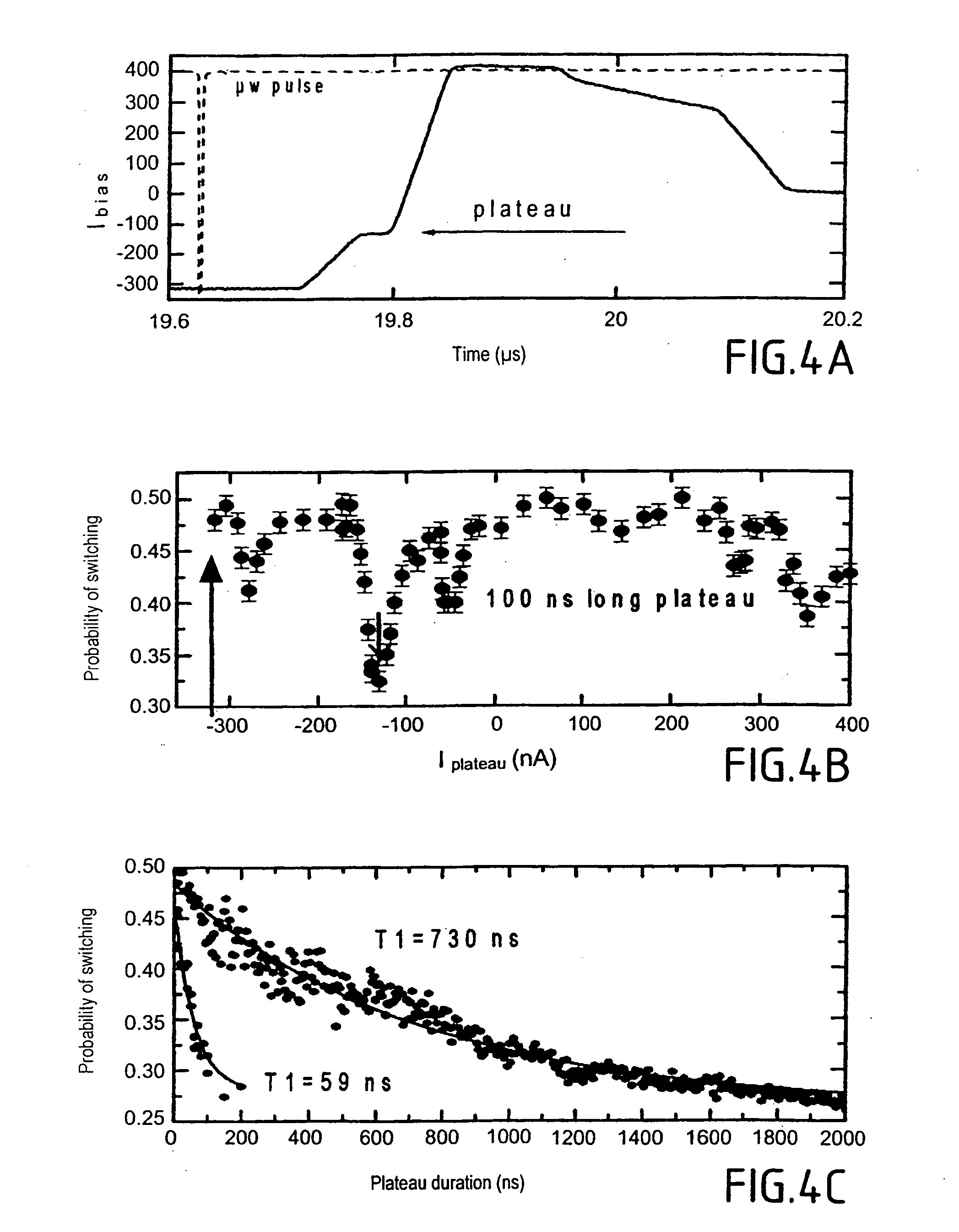 Device for reinitializing a quantum bit device having two energy states