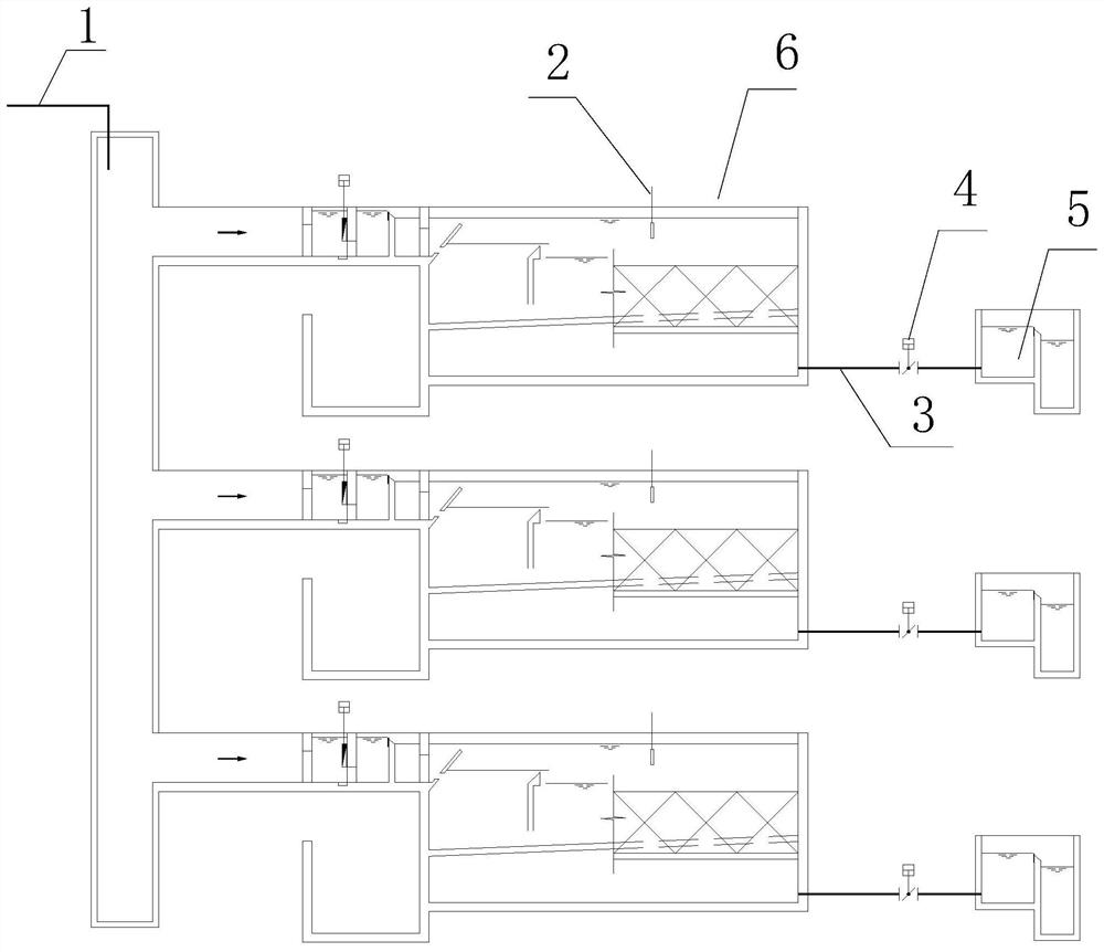 A control method for maintaining a constant liquid level in the filtration state of a v-type filter