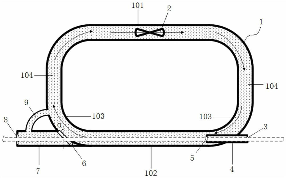 Asymmetric flowing gas stimulated Raman scattering frequency conversion device