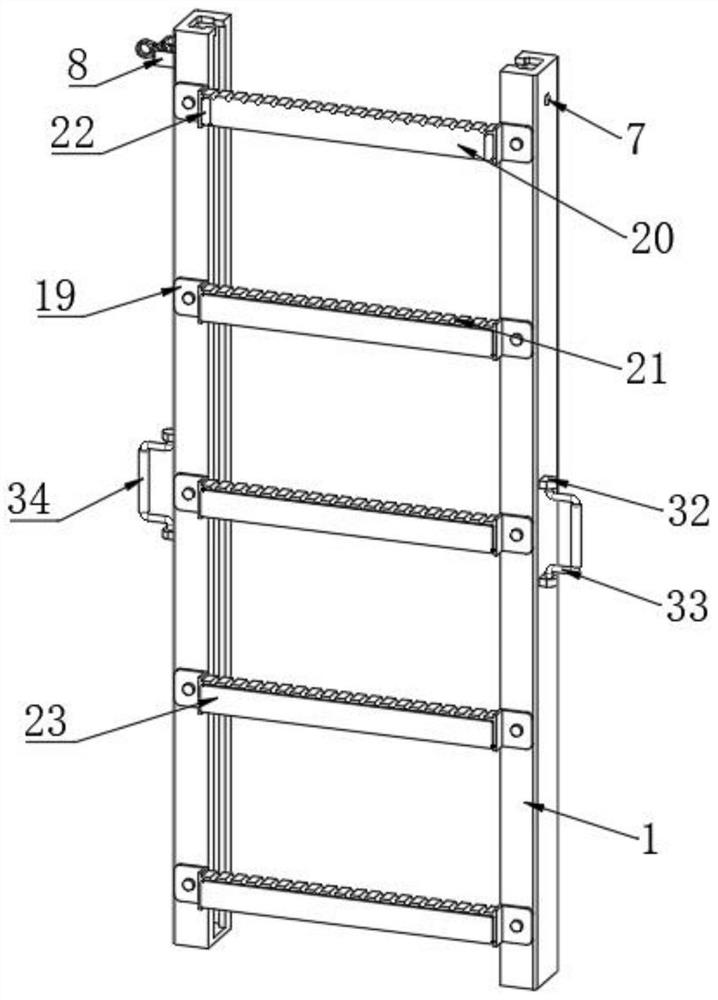 Multipurpose combined rescue ladder for field rescue and mounting method thereof