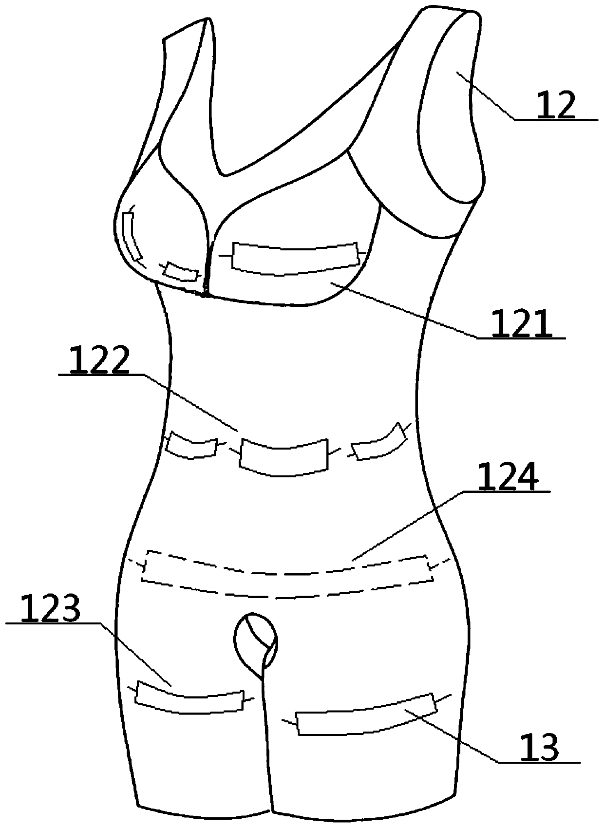 An intelligent body-shaping garment capable of sensing body-shaping pressure and its manufacturing process