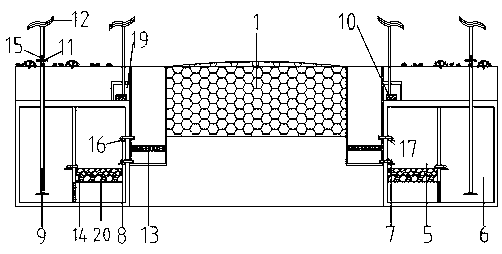 Sponge city rainwater circulating treatment system based on original road