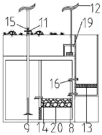 Sponge city rainwater circulating treatment system based on original road