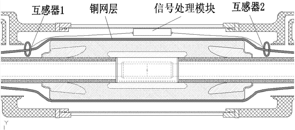 Built-in very-high-frequency partial discharge detection device and method