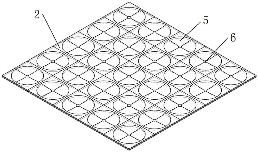 Acoustic black hole sandwich flat plate vibration reduction structure