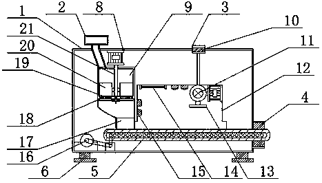 Aquatic product feed processing device for groupers