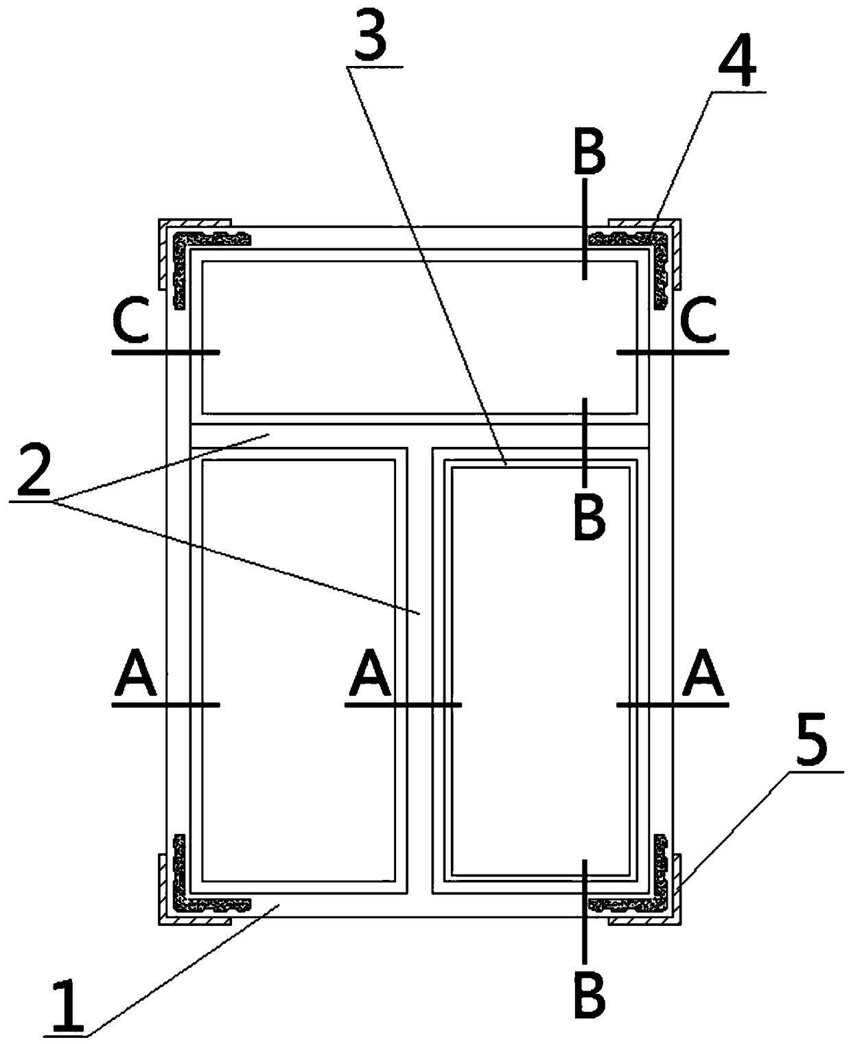 Fireproof bridge-cutoff aluminum alloy casement window