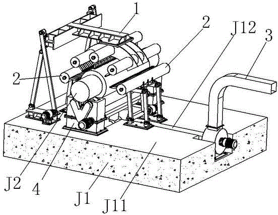 Air blast quenching machine for rollers