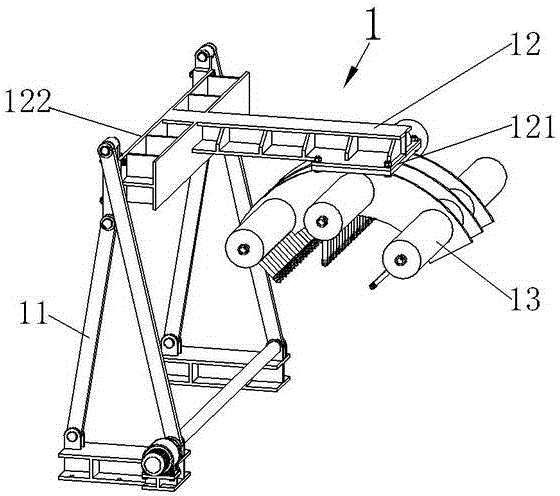 Air blast quenching machine for rollers