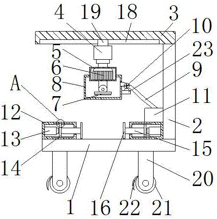 Grinding and dedusting device for hardware machining