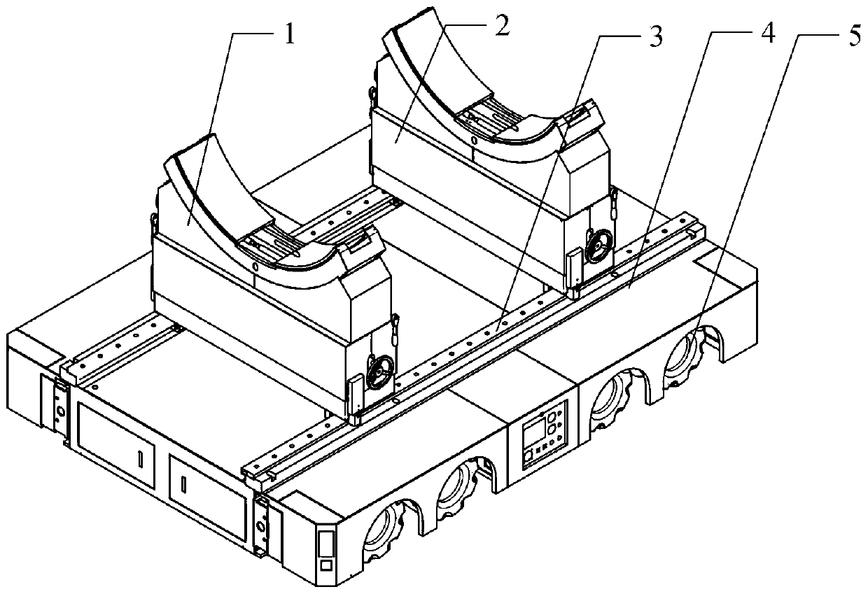 Transfer, posture adjustment and docking device for cabin