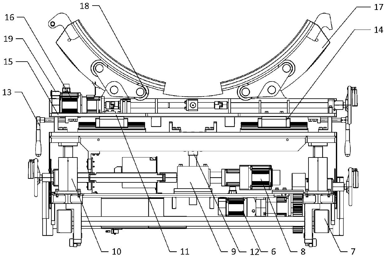 Transfer, posture adjustment and docking device for cabin