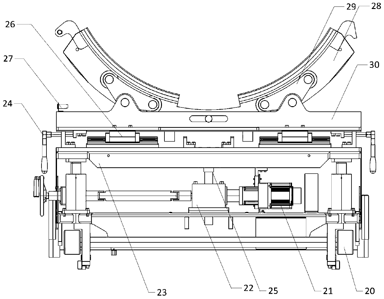 Transfer, posture adjustment and docking device for cabin