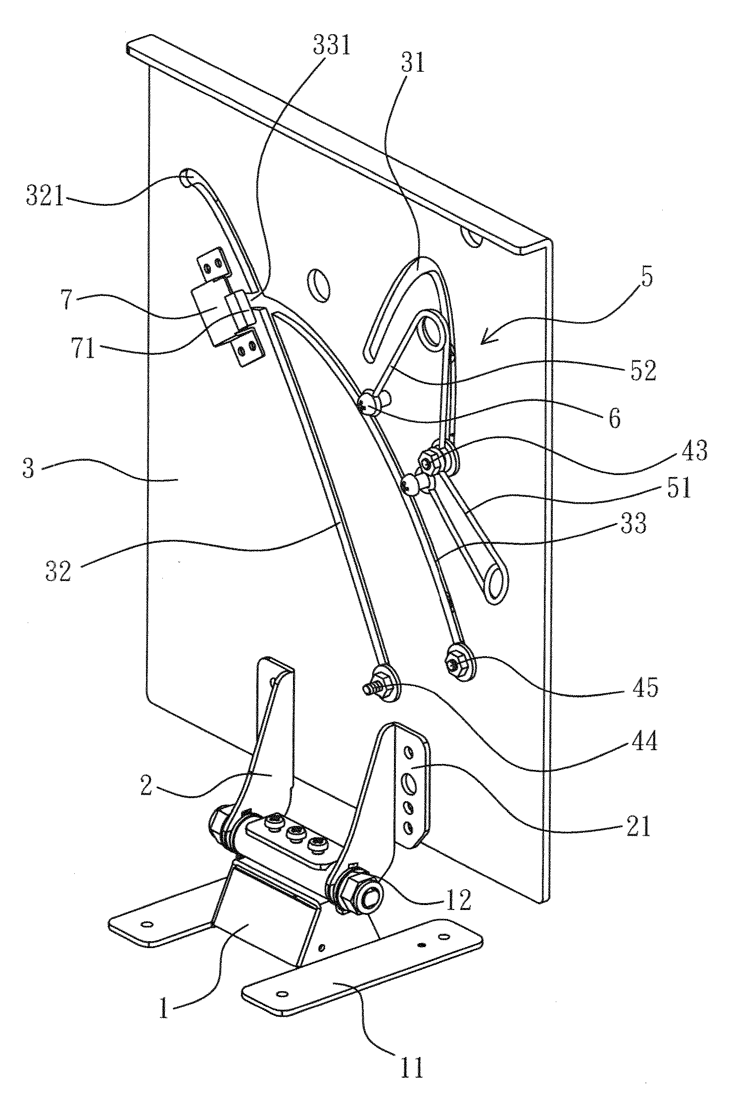 Planar rotation mechanism of supporting device