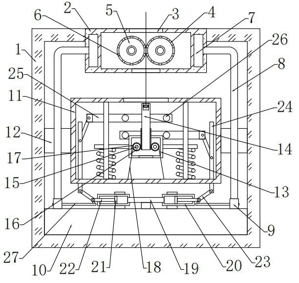 Dyeing device for textile production and processing and dyeing method thereof