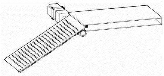 Dual-purpose pedal used for passengers to get on or off train and provided with rack