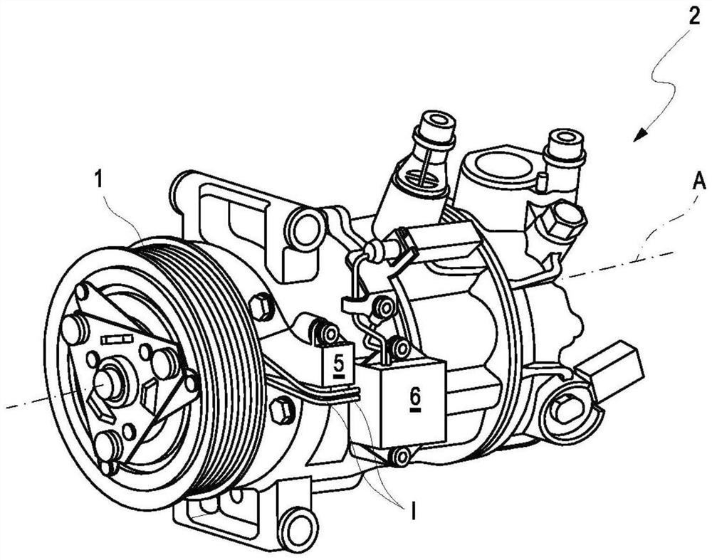 Method for controlling air-conditioning compressor, compressor and motor vehicle