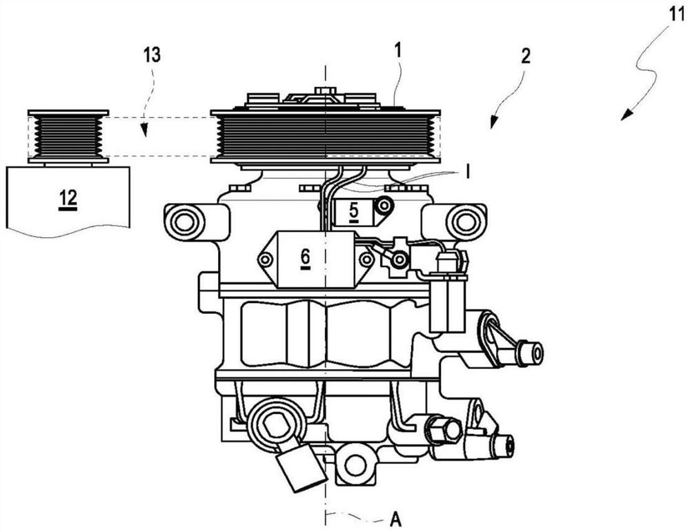 Method for controlling air-conditioning compressor, compressor and motor vehicle