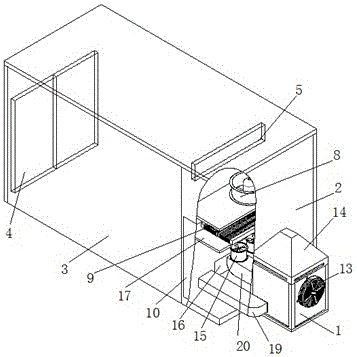 Drying-chamber heating system for solar heat pump