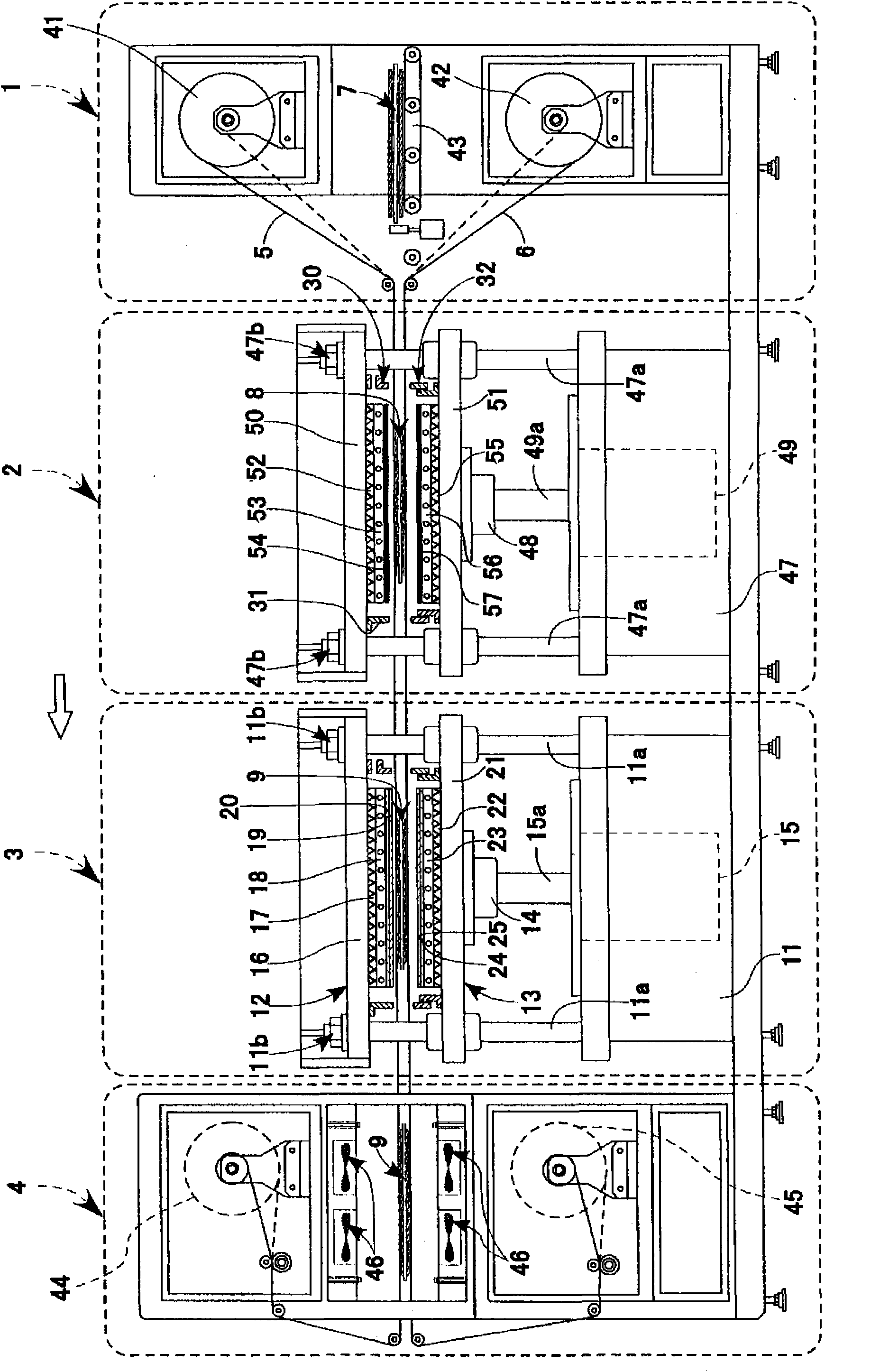 Flat pressing machine, laminating apparatus and laminating method using flat pressing machine and laminating apparatus