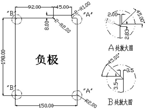 Pole piece cutting manufacturing process of lithium-ion soft-packed battery