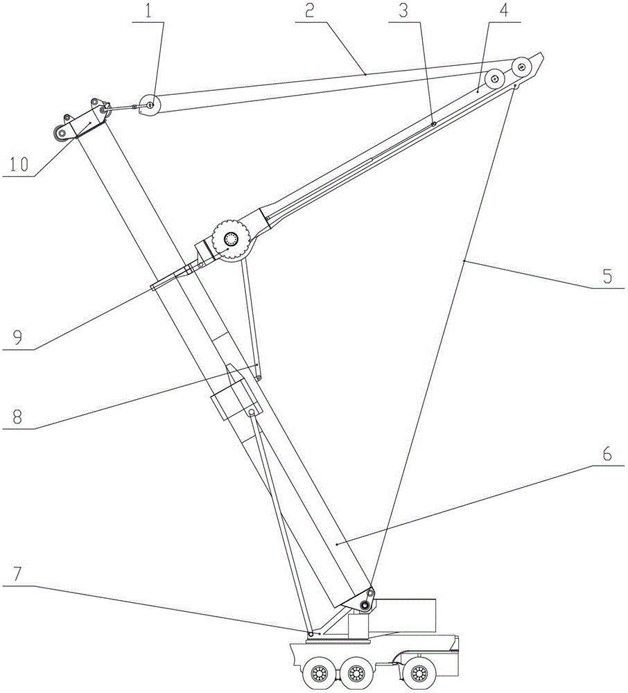 Control equipment, method, system and engineering machine for retractable rope compensation of guying device