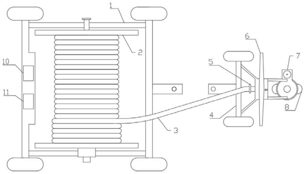 Self-walking pulse reel sprinkling machine and operation method