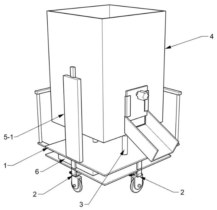 A four-way displacement concrete pouring device for geotechnical bridge railings