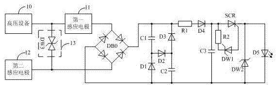 High-voltage live display circuit for improving flaring brightness