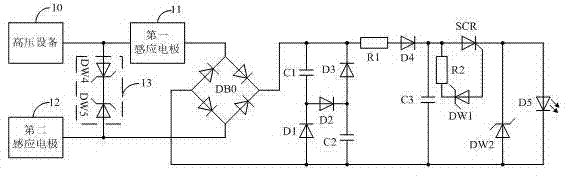 High-voltage live display circuit for improving flaring brightness