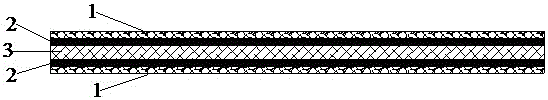 Composite material of heat insulation and sound insulation aerogel layer composite breathable membrane and manufacturing method thereof