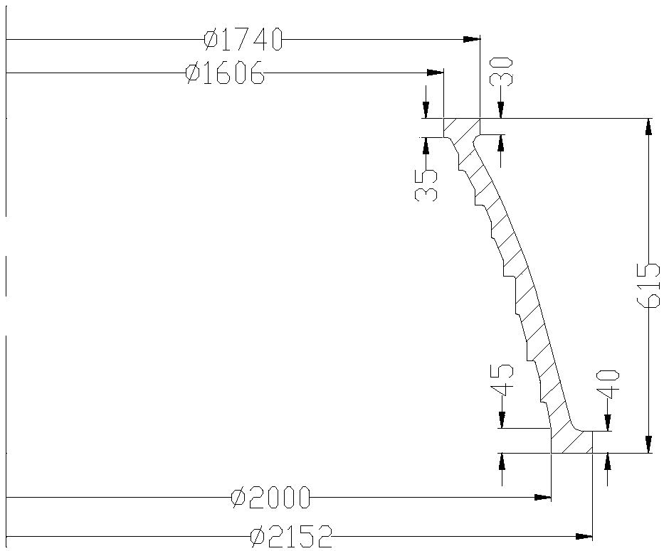 Manufacturing method of multi-step large-diameter casing ring forged piece