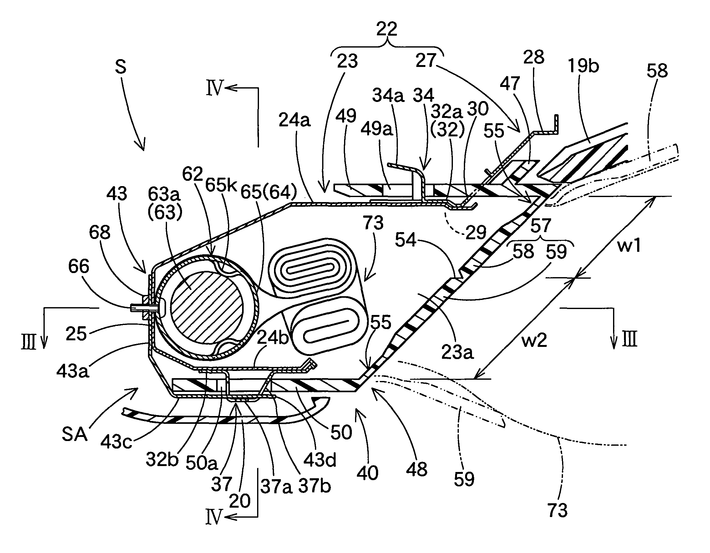 Knee protection airbag device