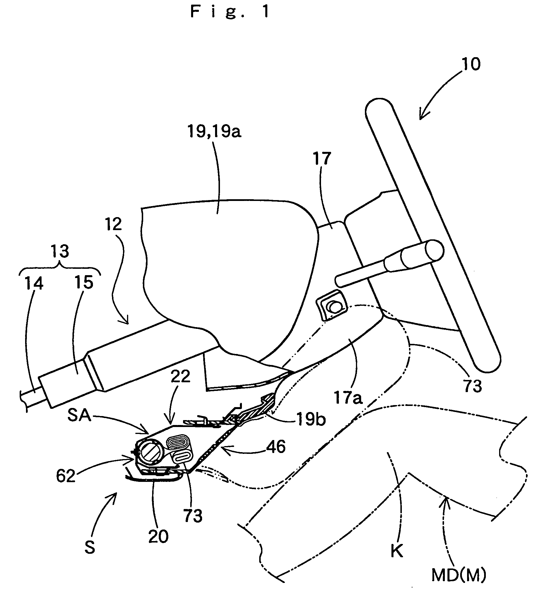 Knee protection airbag device