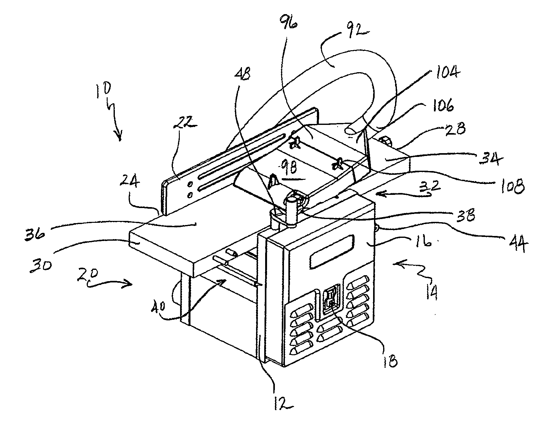 Jointer/planer with internal sawdust collection system