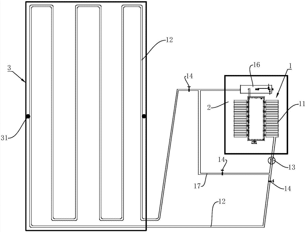 Roof snow-melting system of transformer substation