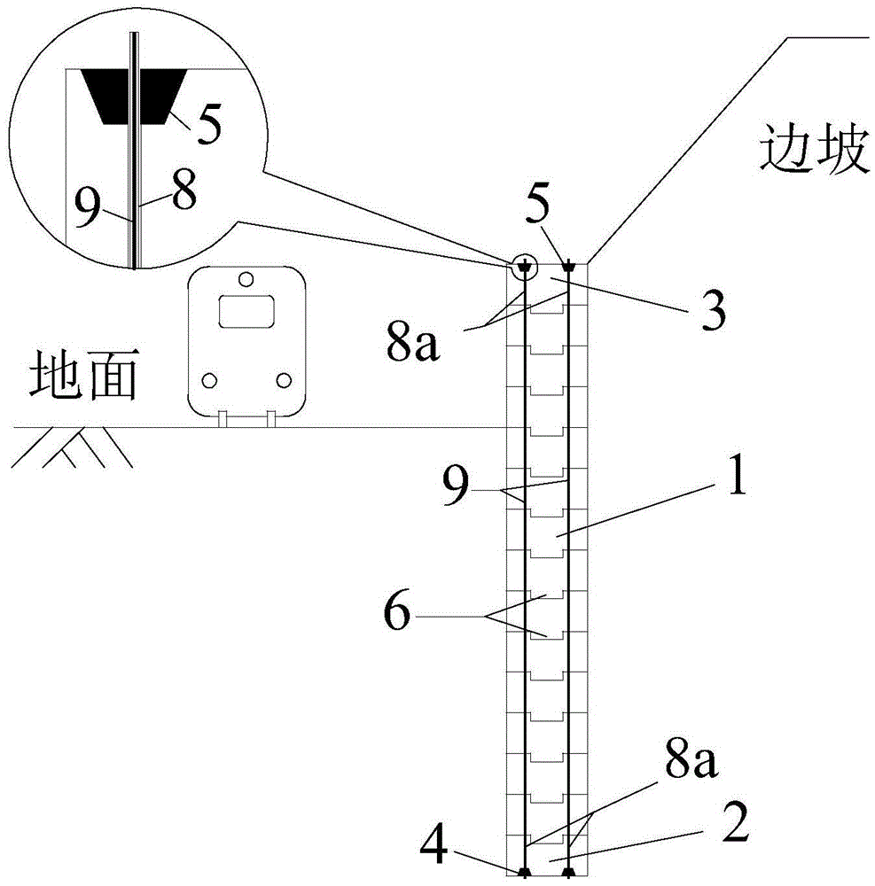 Prefabricated assembling type externally pre-stressed anchoring anti-slide pile