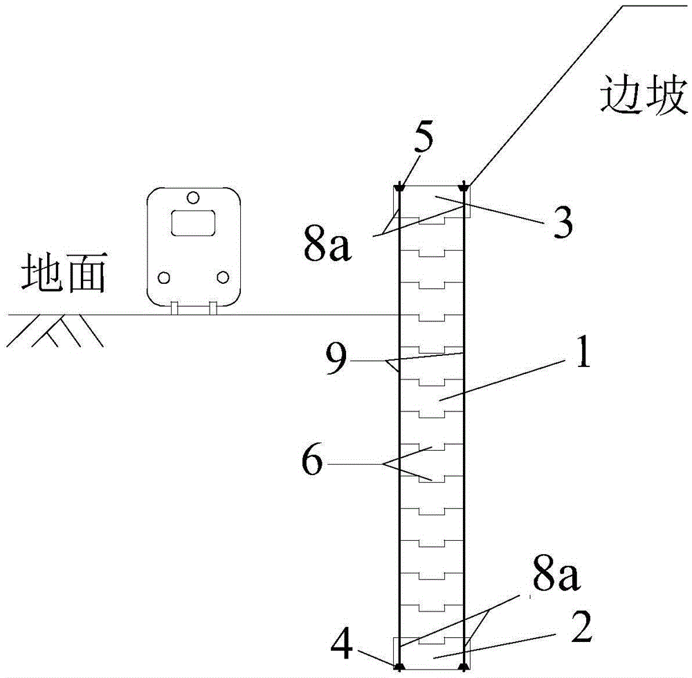 Prefabricated assembling type externally pre-stressed anchoring anti-slide pile