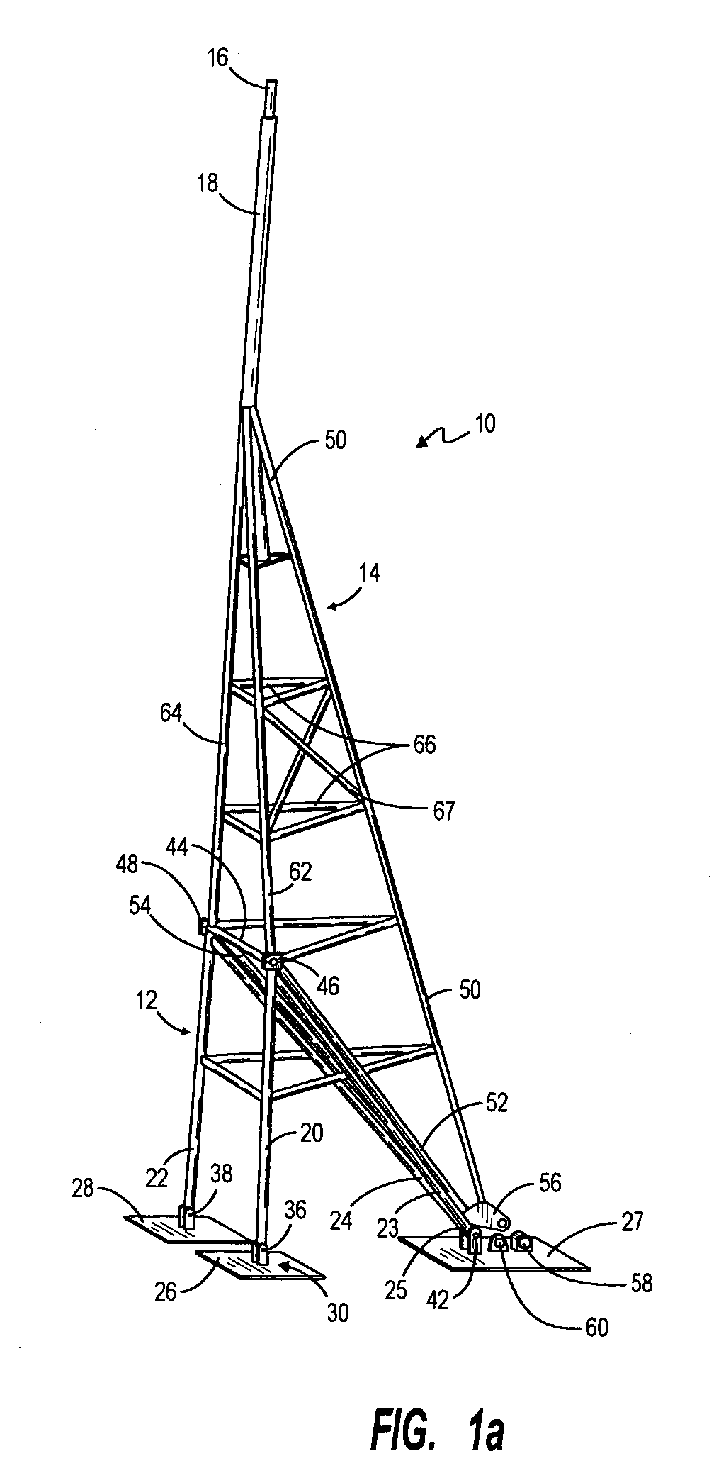 Tilt-up support tower