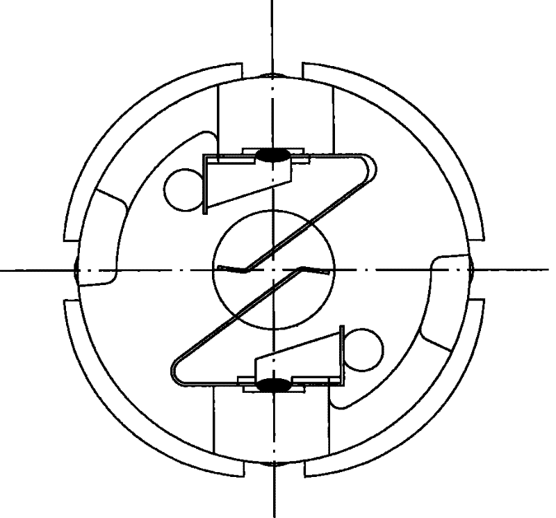 End cover set of brush direct current motor